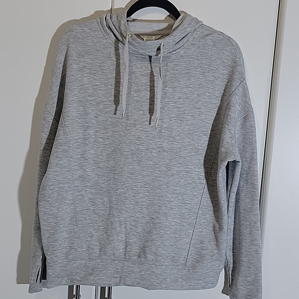 Jockey Women's Grey Cowl  Neck Light Pullover Sweater Large